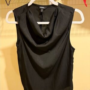 Express Elegant Black Cowl Neck Blouse